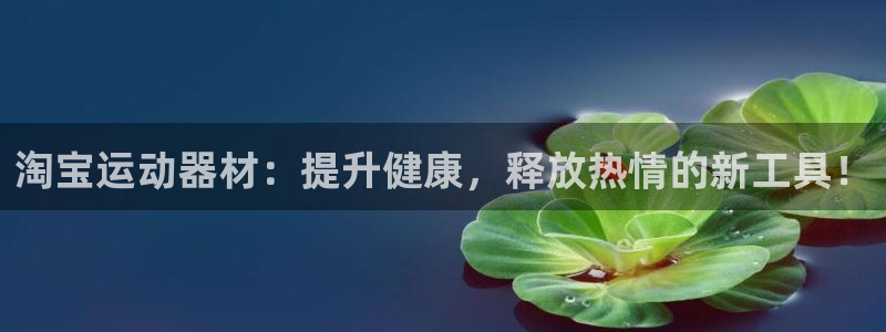 凯捷体育平台：淘宝运动器材：提升健康，释放热情的新工