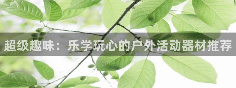 凯捷体育平台注册流程图：超级趣味：乐学玩心的户外活动