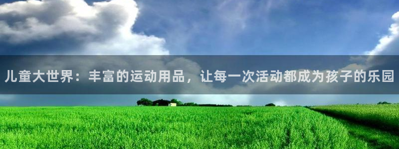 凯捷体育娱乐下载：儿童大世界：丰富的运动用品，让每一